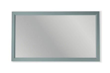 Massivholz Badezimmerspiegel,130x74 in Oval Room Blue