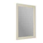 Badspiegel aus Massivholz, 52x82 in Off-White