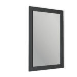 Massivholz-Badezimmerspiegel, 52x82 in Off-Black