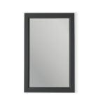 Massivholz-Badezimmerspiegel, 52x82 in Off-Black