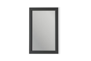 Massivholz-Badezimmerspiegel, 52x82 in Off-Black