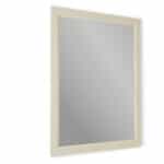 Massivholz Badezimmerspiegel,67x82 in Off-White