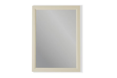 Massivholz Badezimmerspiegel,67x82 in Off-White