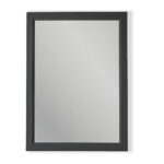 Massivholz Badezimmerspiegel,67x82 in Off-Black