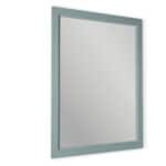 Massivholz Badezimmerspiegel,67x82 in Oval Room Blue