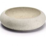 Aufsatzbecken Van Heck Beige Rund 45 aus Naturstein