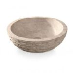 Aufsatzbecken Van Heck Beige Rund 45 aus Naturstein