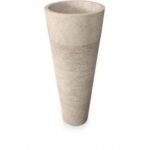Van Heck Beige Aufsatzbecken Rund 40 aus Naturstein