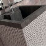 Van Heck Black Square 45 Naturstein-Waschtisch