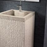Van Heck Beige Square 45 Naturstein-Waschtisch
