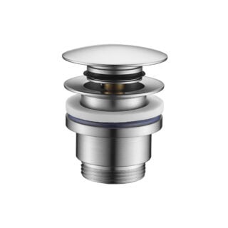 Van Heck Universal-Ablaufgarnitur für Waschbecken Gebürstetes Nickel