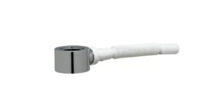 Van Heck Möbel Siphon Extra Niedrig . Dieser Möbelsiphon eignet sich für Möbel mit einem Becken, wie z.B. einem Keramikbecken oder einem Waschbecken aus Mineralwerkstoff.