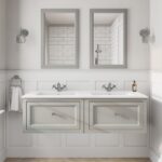 Manor House Grey klassisches Badezimmermöbel 140 cm mit Keramikwaschtisch im Landhausstil