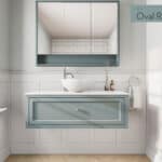 Oval Room Blue klassisches Badezimmermöbel 120 cm im Landhausstil mit Aufsatzwaschbecken (stilvoll)