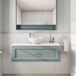 Oval Room Blue klassisches Badezimmermöbel 120 cm im Landhausstil mit Aufsatzwaschbecken (stilvoll)