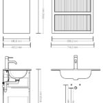 Wandhängendes Badezimmermöbel 70 cm aus dunkler Eiche mit Landhausfront und zwei Softclose-Schubladen