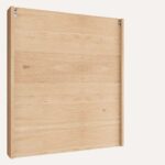 Spiegelschrank mit Regal, ausgestattet mit 2 Glasböden aus massiver Natureiche 80 cm.