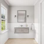 Manor House Grey klassisches Badezimmermöbel 100 cm mit Keramikwaschtisch im Landhausstil
