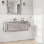 Manor House Grey klassisches Badezimmermöbel 100 cm mit Keramikwaschtisch im Landhausstil