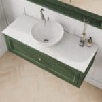 Beverly klassisches Badezimmermöbel 120 cm im Landhausstil mit Aufsatzwaschbecken (luxuriös)