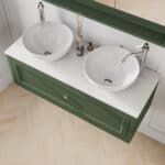 Beverly klassisches Badezimmermöbel 120 cm im Landhausstil mit Aufsatzwaschbecken