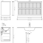 Wandhängendes Badezimmermöbel 120 cm aus dunkler Eiche mit Landhausfront und zwei Softclose-Schubladen