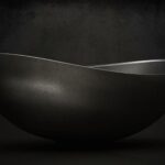 Van Heck Black Oval 46 Aufsatzbecken aus Gusseisen