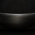 Van Heck Black Oval 46 Aufsatzbecken aus Gusseisen