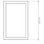 Badspiegel aus Massivholz, 52x82 in Oval Room Blue