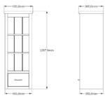 Landhaus Badezimmerschrank 130x43