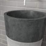 Van Heck Black Round 40 Naturstein-Waschtisch