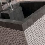 Van Heck Black Square 45 Naturstein-Waschtisch