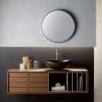 Van Heck Black Oval 46 Aufsatzbecken aus Gusseisen