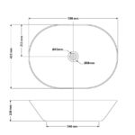 KeramikAufsatzbecken Van Heck Weiß Oval 59