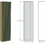 La Riviera Badezimmerschrank Badschrank aus massiver Eiche (Eiche dunkel). Viel Stauraum, handgefertigt und vormontiert geliefert. Van Heck Badezimmer.