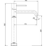 Moderne erhöhte Waschtischarmatur in Chrom, ideal für Badmöbel mit Aufsatzwaschbecken. Mit 5 Jahren Garantie und in 6 Farben erhältlich.