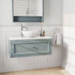 Oval Room Blue klassisches Badezimmermöbel 100 cm im Landhausstil mit Aufsatzwaschbecken
