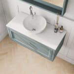Oval Room Blue klassisches Badezimmermöbel 100 cm im Landhausstil mit Aufsatzwaschbecken