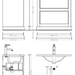 Landhaus-Badezimmermöbel 80 cm aus Massiveiche mit Granitplatte und passendem Waschbecken