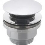 Moderne erhöhte Waschtischarmatur in Chrom, ideal für Badmöbel mit Aufsatzwaschbecken, als Komplettset inklusive passendem Click-Clack-Verschluss. Der Click-Clack-Verschluss lässt sich durch Drücken einfach öffnen und schließen. Mit 5 Jahren Garantie und