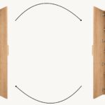 Geräumiger Badezimmerschrank mit drei Einlegeböden aus massiver Natureiche mit glatter Front 170 cm.