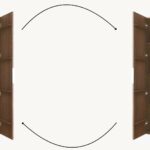Massive dunkle Eiche 170 Badezimmerschrank mit Rillenfront
