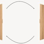 Geräumiger Badezimmerschrank mit drei Einlegeböden aus massiver Natureiche mit glatter Front 180 cm.
