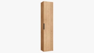 170 Badezimmerschrank aus massiver Natureiche mit Rillenfront