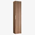 Massive dunkle Eiche 170 Badezimmerschrank mit Rillenfront