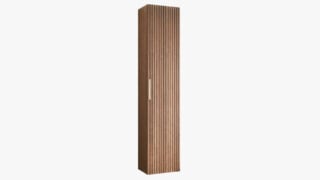 Massive dunkle Eiche 170 Badezimmerschrank mit Rillenfront