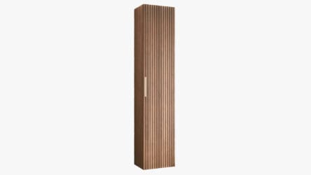 Massive dunkle Eiche 170 Badezimmerschrank mit Rillenfront