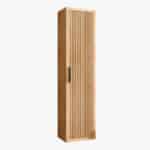 Massive Natureiche 180 Badezimmerschrank mit Rillenfront