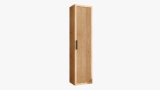 Massive Natureiche 180 Badezimmerschrank mit Rillenfront