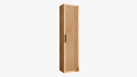 Massive Natureiche 180 Badezimmerschrank mit Rillenfront